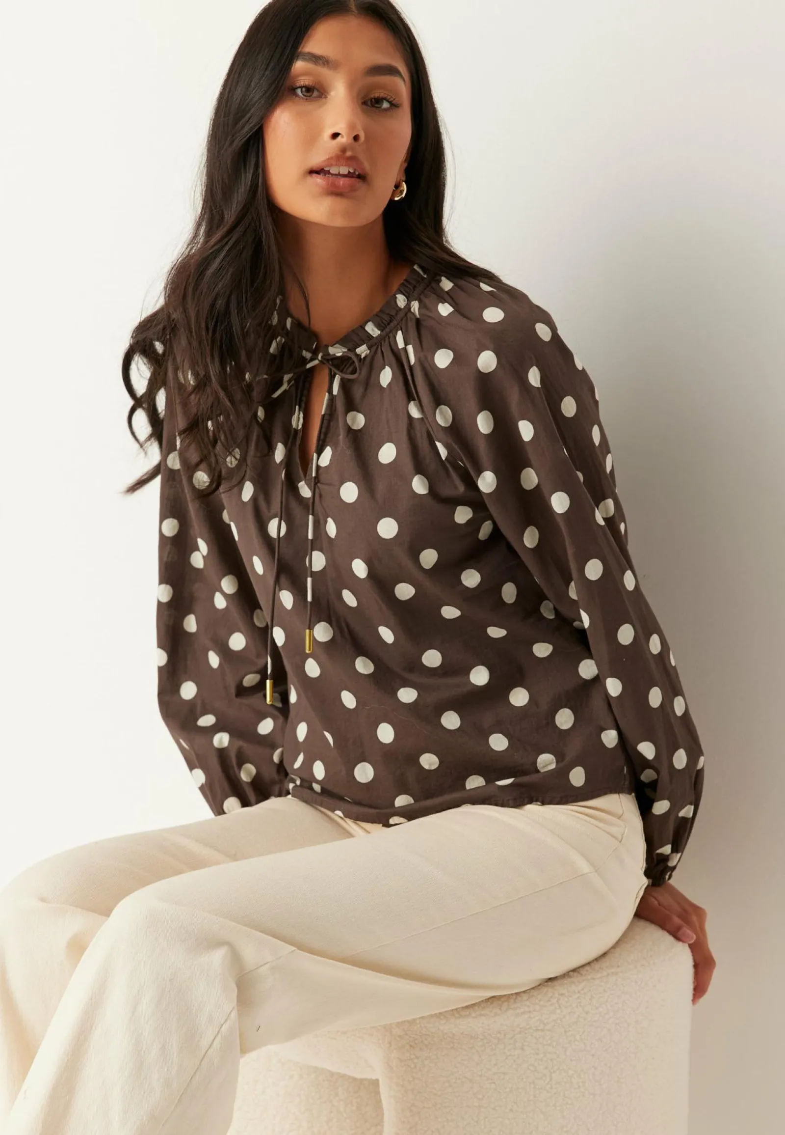 VERO MODA Tunikat Ja Puserot|Rennot Puserot Ja Paidat*Vmroxy Ls Tie Top