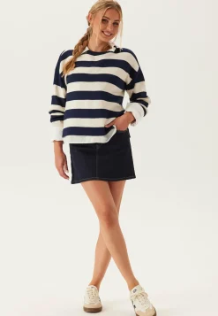 VERO MODA Raidalliset Neuleet|Neulepuserot*Vmsilje Ls O-neck Boxy Pullove