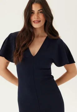 BUBBLEROOM Midimekot|Trikoomekot*V-Neck Butterfly Sleeve Dress