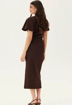 BUBBLEROOM Midimekot|Trikoomekot*V-Neck Butterfly Sleeve Dress