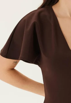 BUBBLEROOM Midimekot|Trikoomekot*V-Neck Butterfly Sleeve Dress