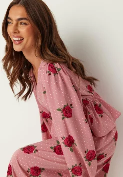 BUBBLEROOM Kukkakuosiset Ja Kuviolliset Mekot|Kesämekot*V-neck Flounce Maxi Dress