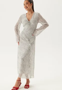 BUBBLEROOM Kukkakuosiset Ja Kuviolliset Mekot|Pilkulliset Mekot*V-Neck Frill Dress