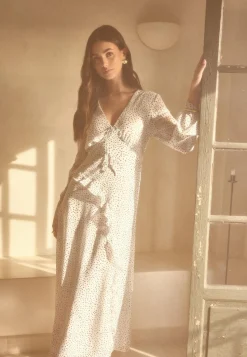 BUBBLEROOM Kukkakuosiset Ja Kuviolliset Mekot|Pilkulliset Mekot*V-Neck Frill Dress