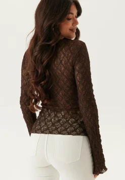 BUBBLEROOM Pitkähihaiset Topit|Pitsitopit*V-Neck Lace Top