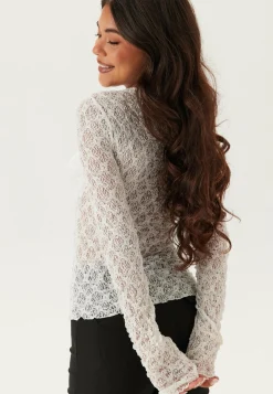 BUBBLEROOM Pitkähihaiset Topit|Pitsitopit*V-Neck Lace Top