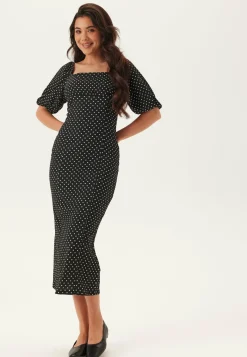 BUBBLEROOM Pilkulliset Mekot|Kesämekot*Volume Sleeve Midi Dress