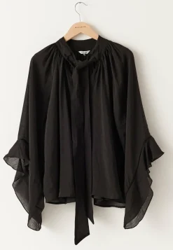 BUBBLEROOM Yksiväriset Puserot Ja Paidat|Tunikat Ja Puserot*Wide Sleeve Bow Blouse