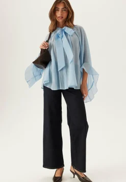 BUBBLEROOM Rusetilliset Puserot|Yksiväriset Puserot Ja Paidat*Wide Sleeve Bow Blouse