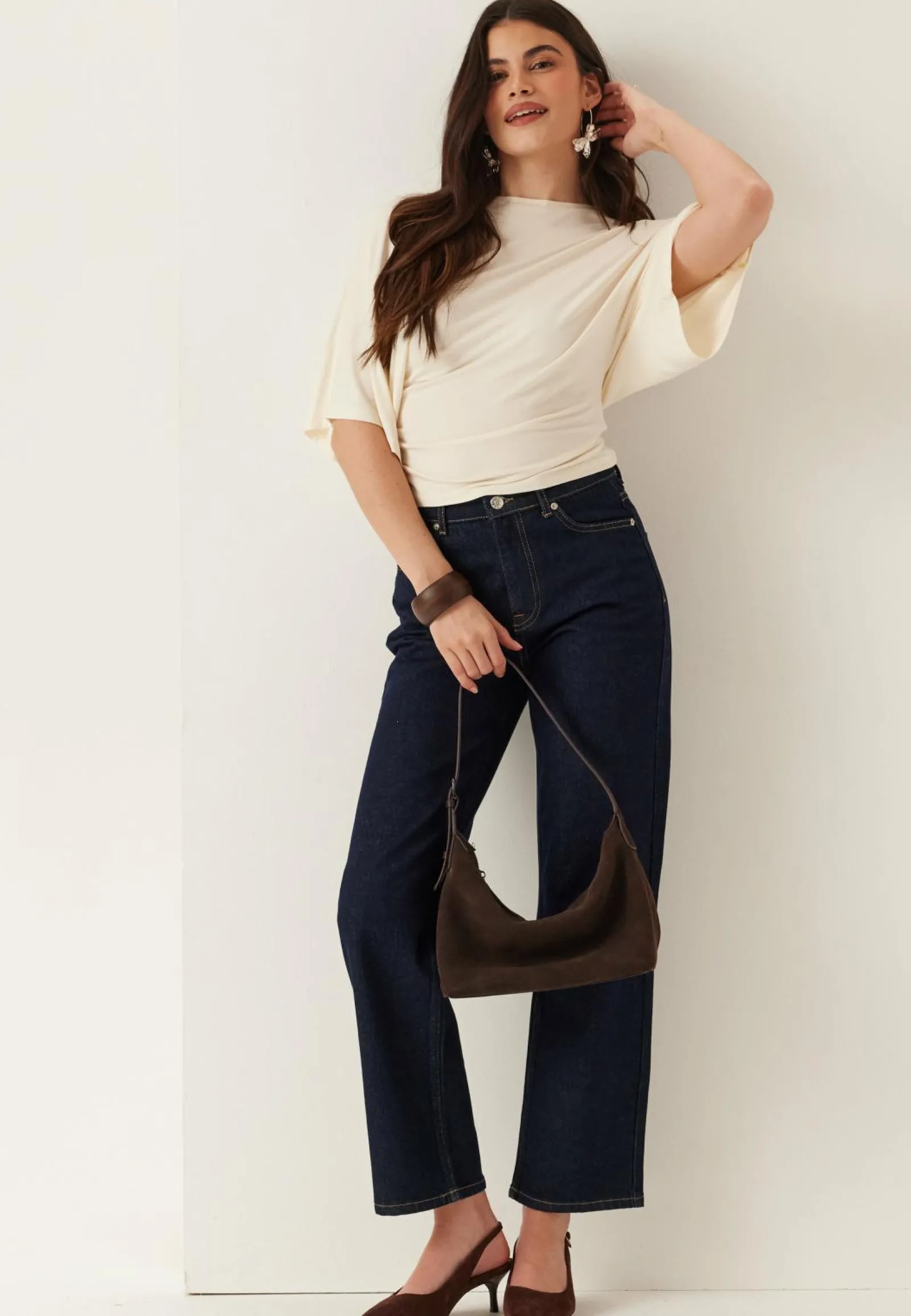 BUBBLEROOM T-Paidat|Rennot Topit*Wide Sleeve Fitted Tee