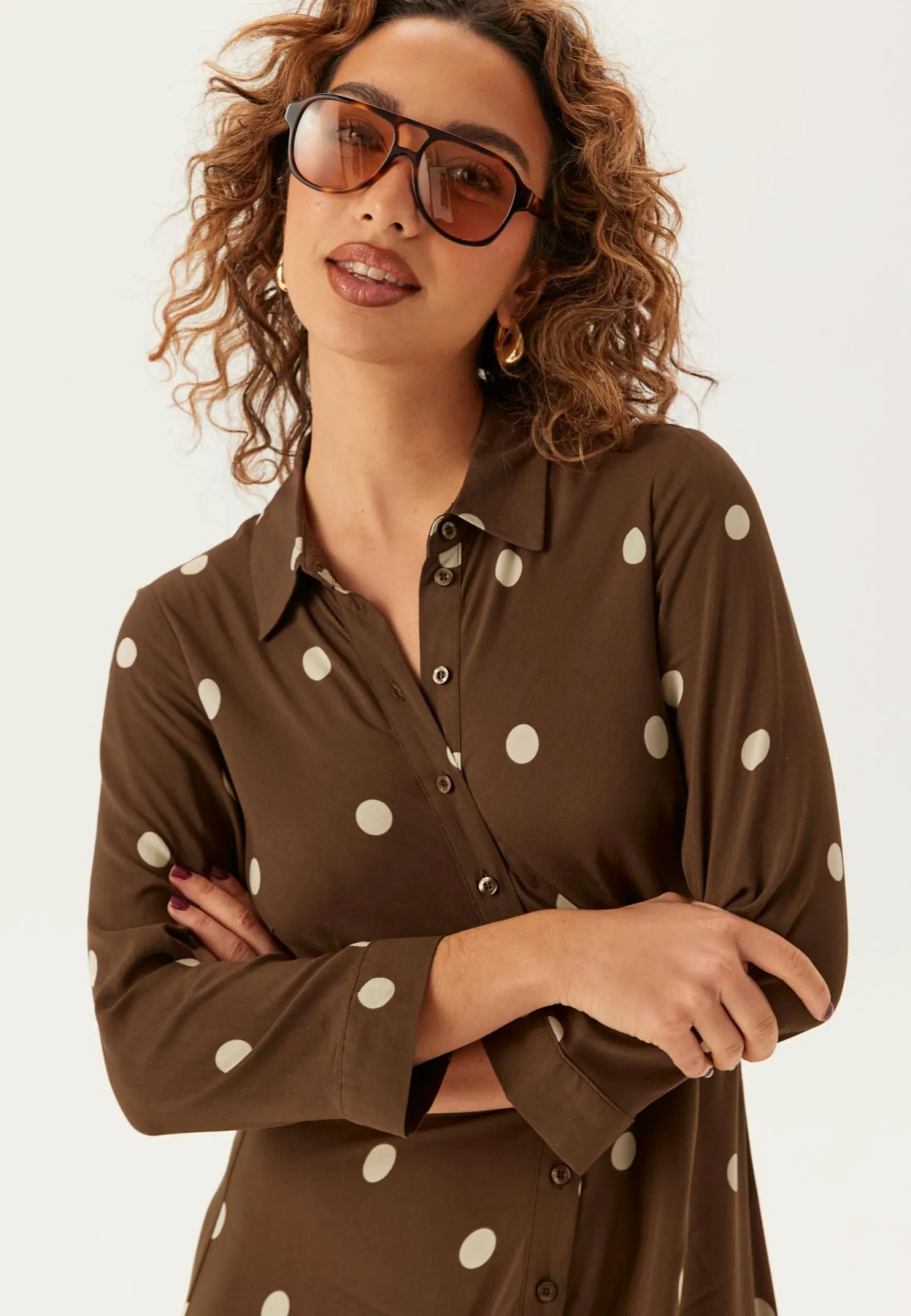 YAS Paitamekot|Pilkulliset Mekot*savanna Long Shirt Dress