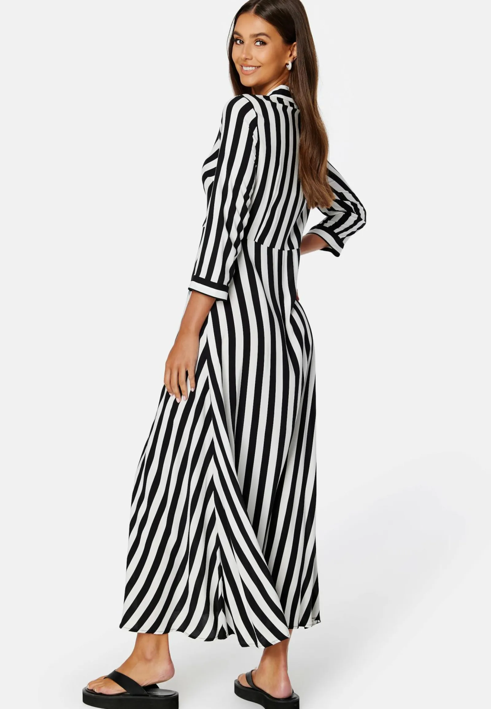 YAS Raidalliset Mekot|Kukkakuosiset Ja Kuviolliset Mekot*savanna Long Shirt Dress