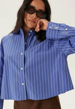 Calvin Klein Jeans Paidat|Rennot Puserot Ja Paidat*Yd Stripe Boxy Cropped Shirt